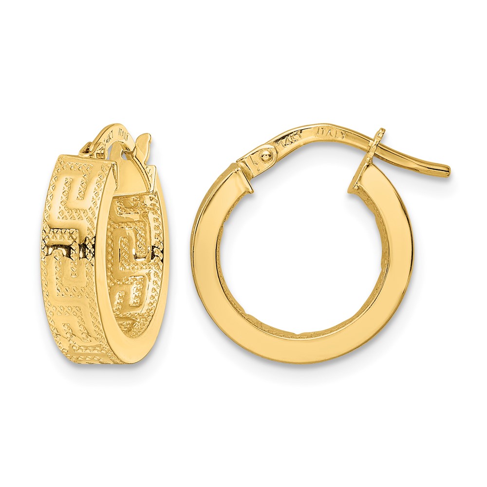 14K Polished Hoop Earrings (TF2067)