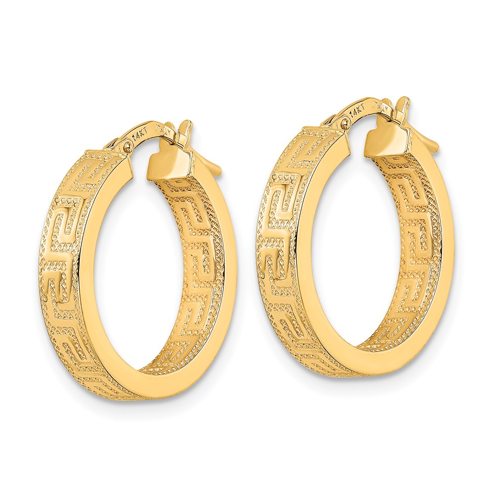 14K Polished Hoop Earrings (TF2068)