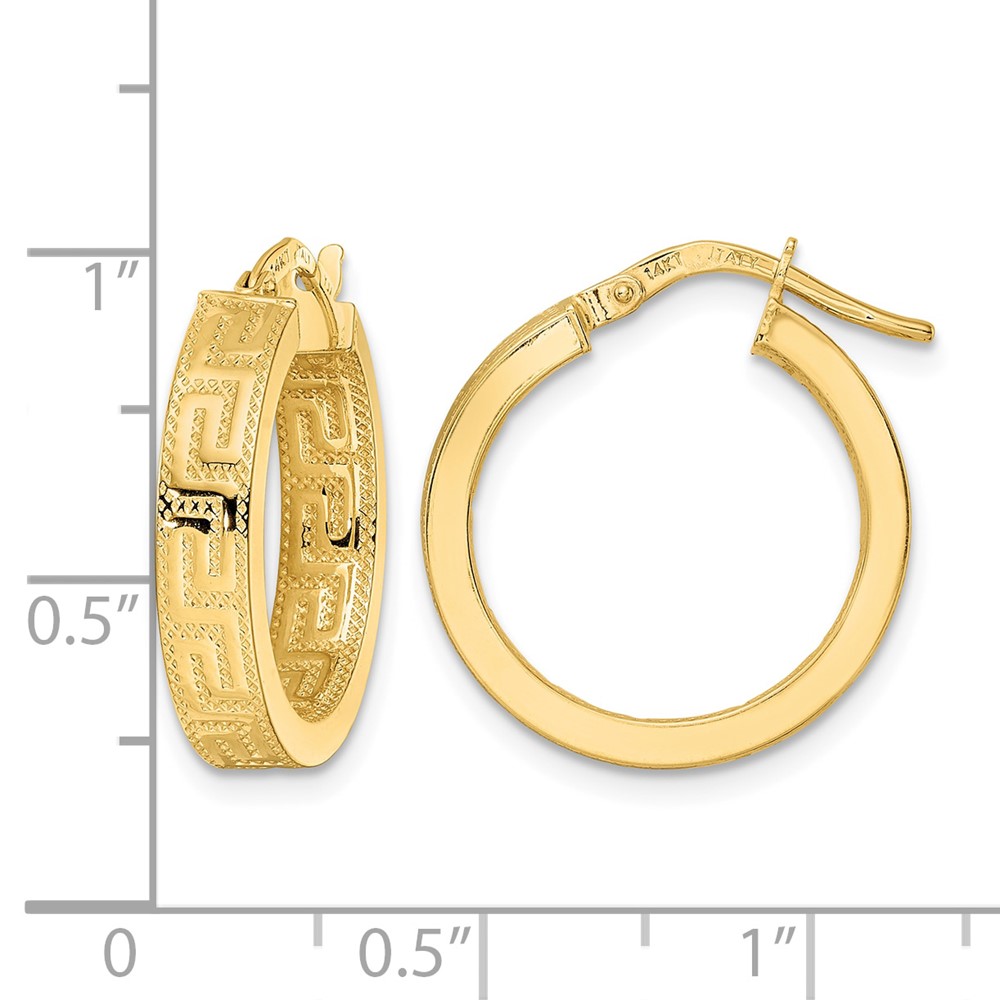 14K Polished Hoop Earrings (TF2068)