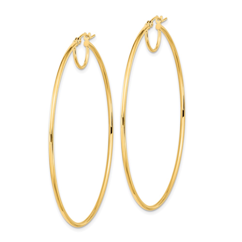 14K Polished Fancy Hoop Earrings (TF2151)