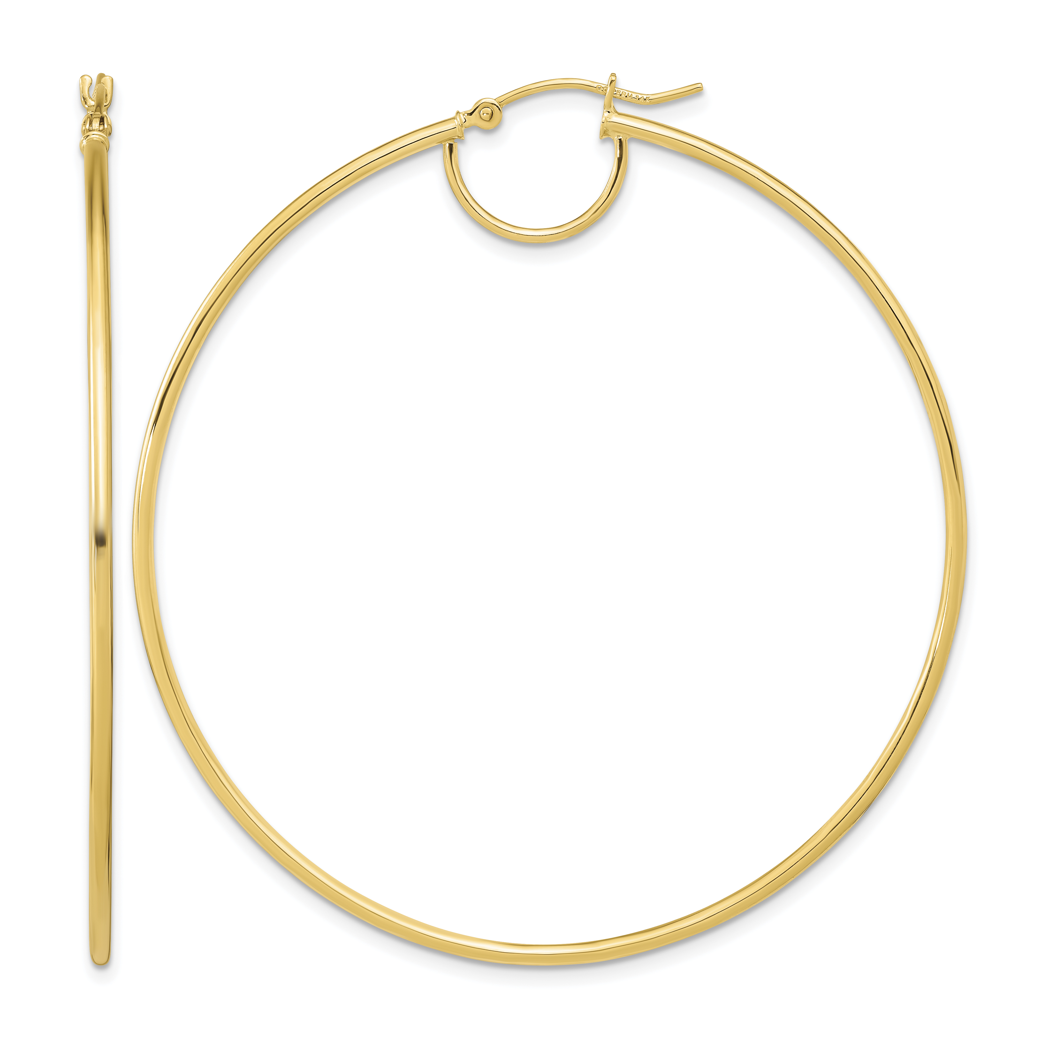 14K Polished Fancy Hoop Earrings (TF2151)
