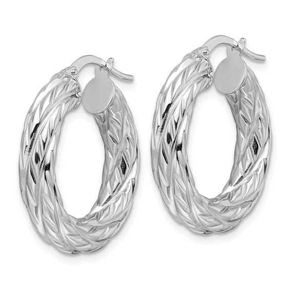 4.75mm Gold Twisted Hoop Earrings