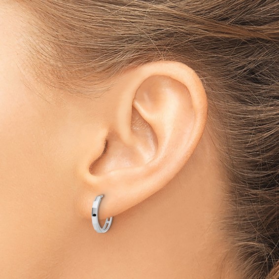 Gold Diamond-cut Circle Hoop Earrings