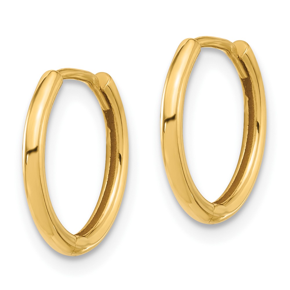 14K Polished Hinged Hoop Earrings (TF2301)