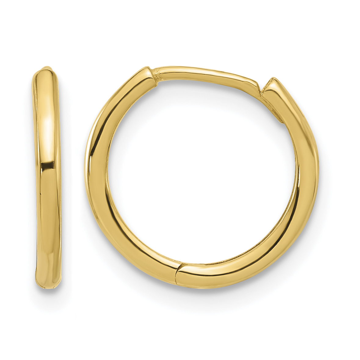 14K Polished Hinged Hoop Earrings (TF2301)