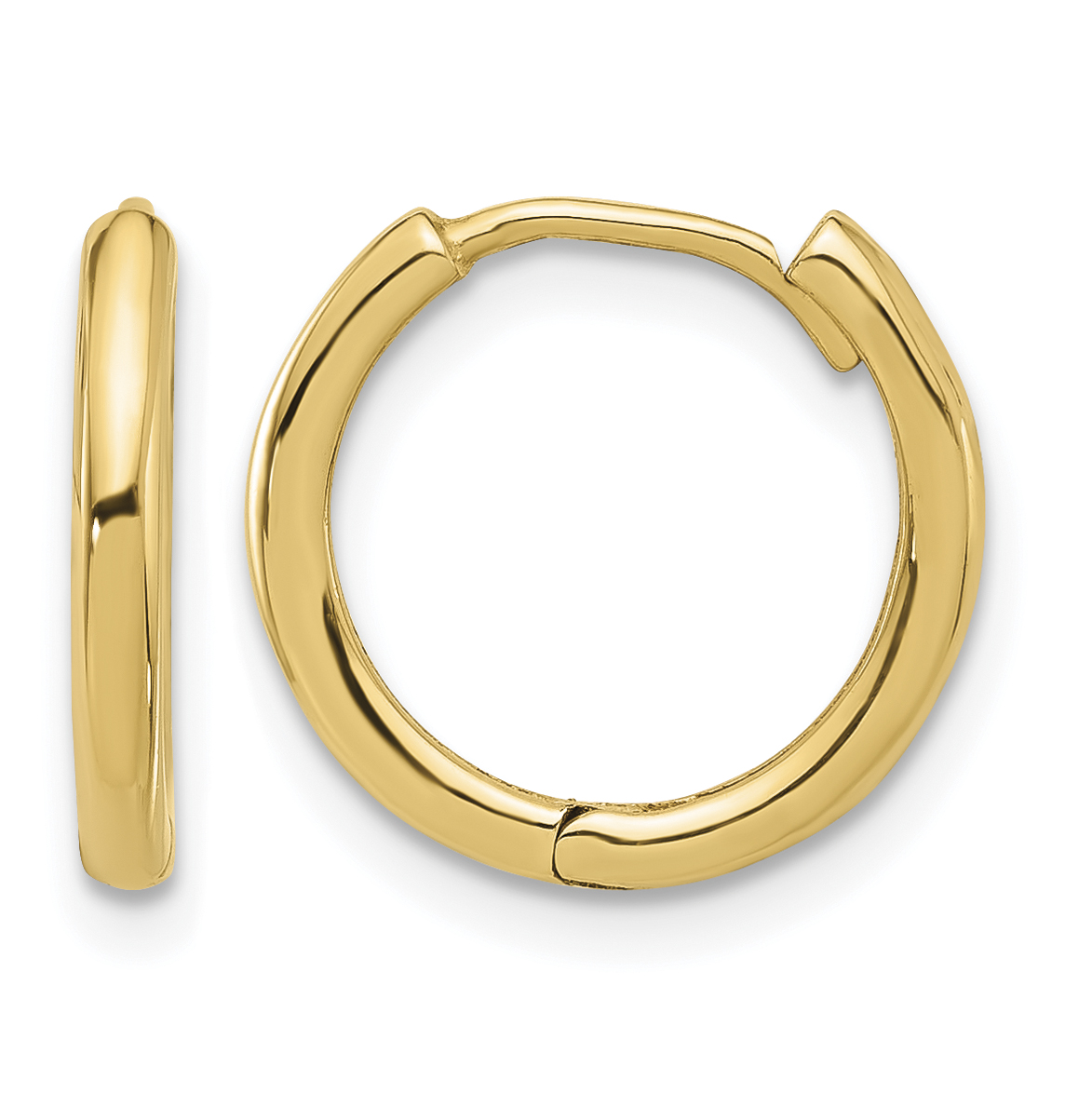 14K Polished Hinged Hoop Earrings (TF2304)
