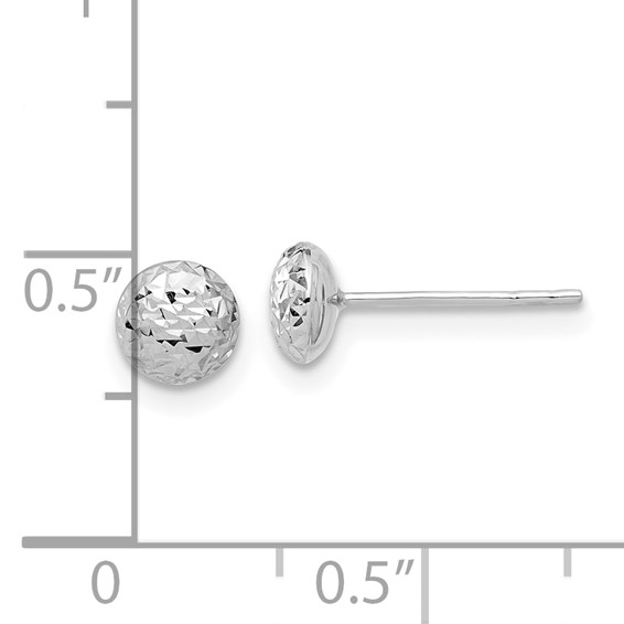 Diamond-Cut Button Post Earrings