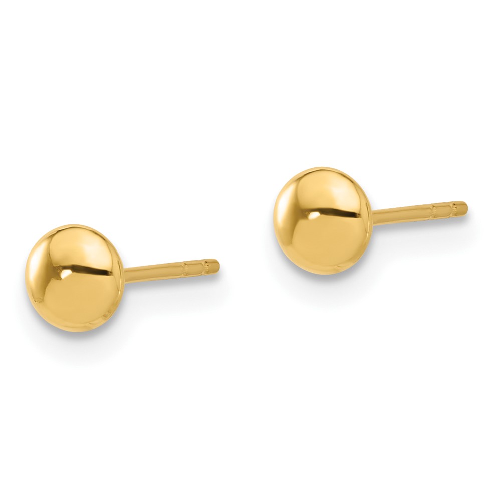 14K Polished 4.5mm Button Post Earrings (TF2339)