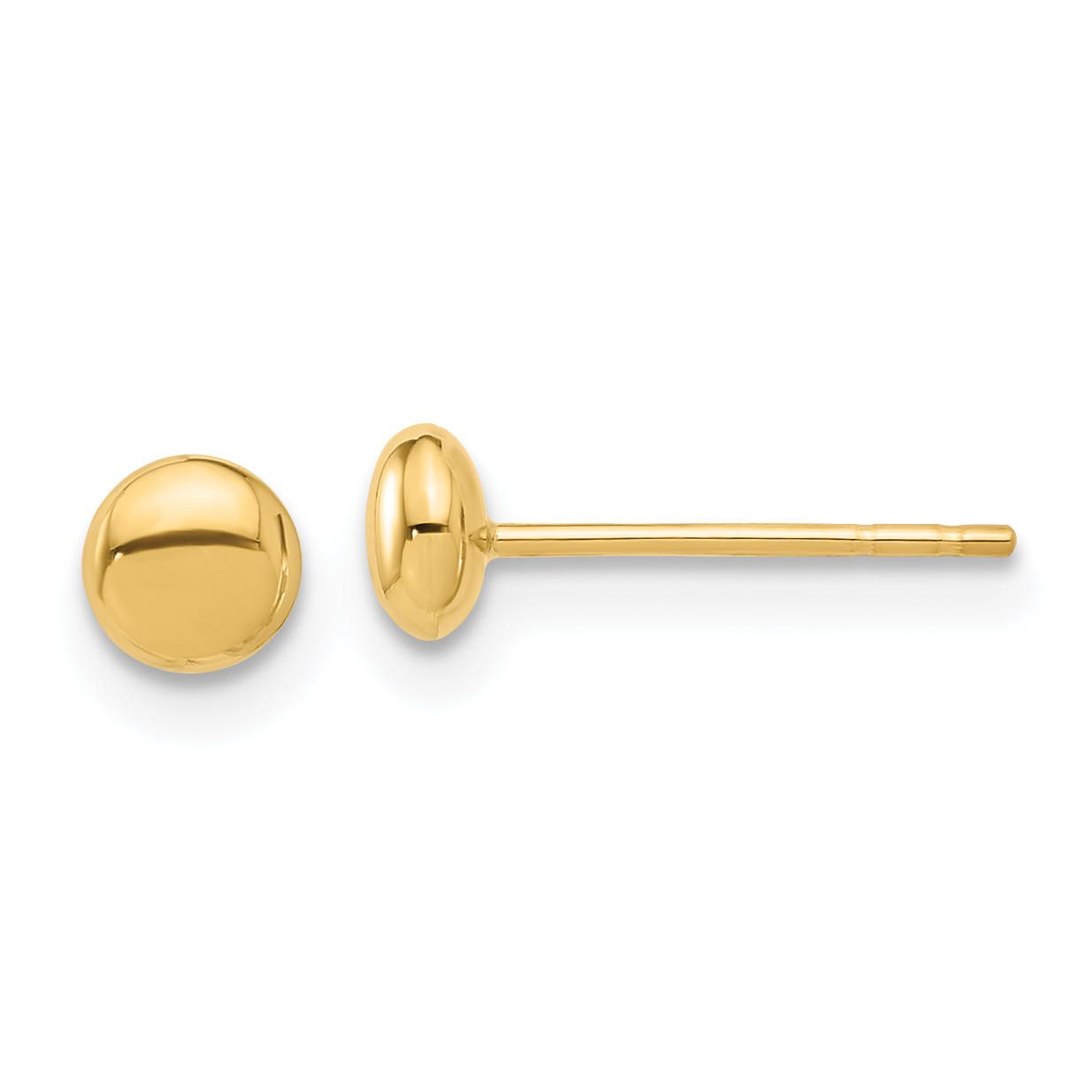 14K Polished 4.5mm Button Post Earrings (TF2339)