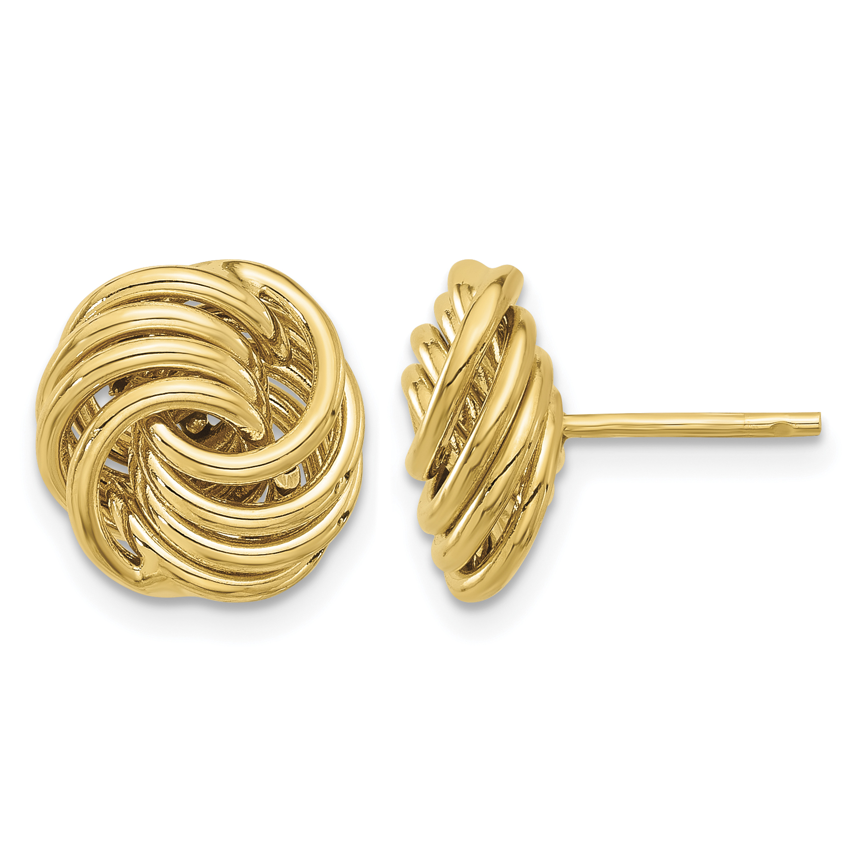14K Polished Love Knot Post Earrings (TF2342)