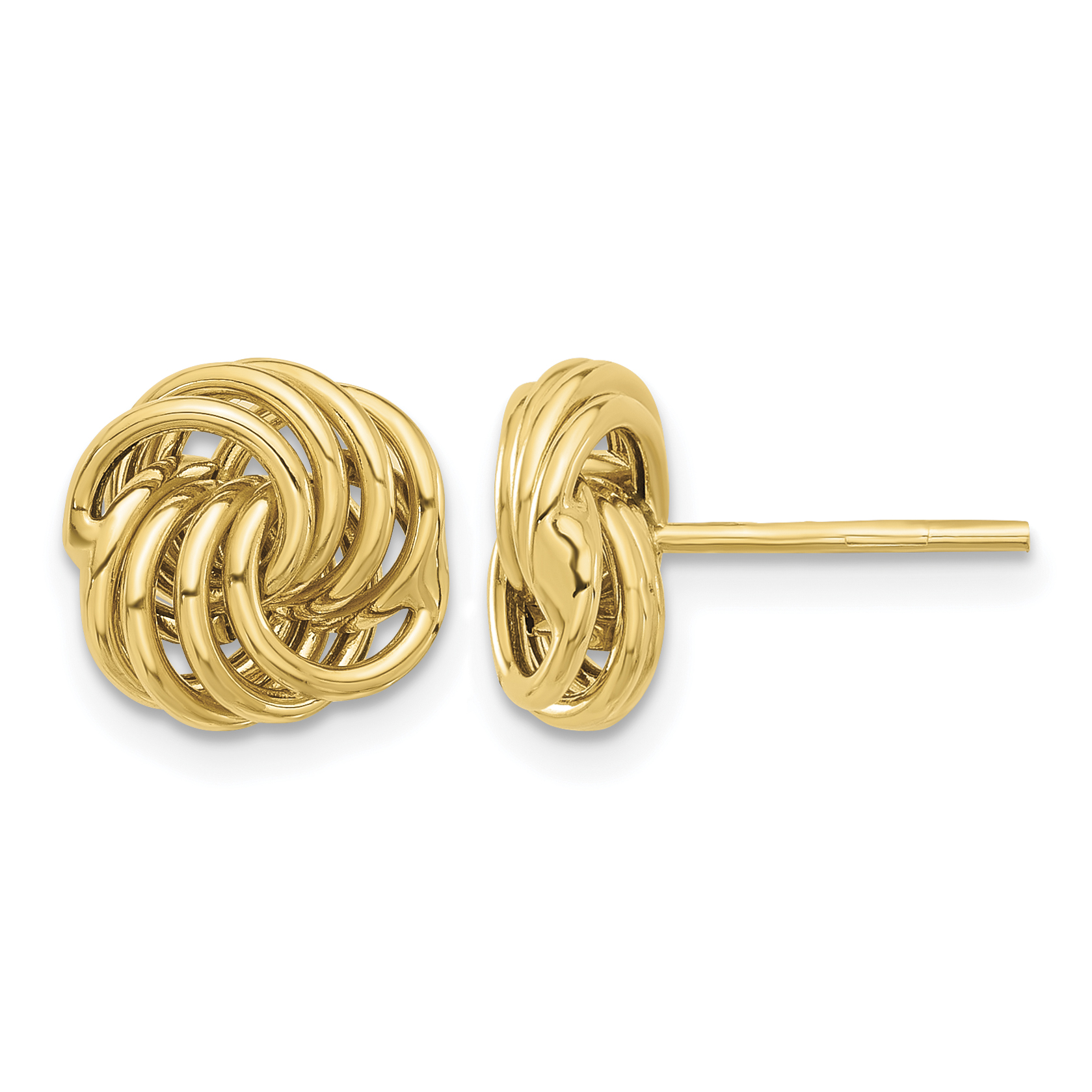 14K Polished Love Knot Post Earrings (TF2343)