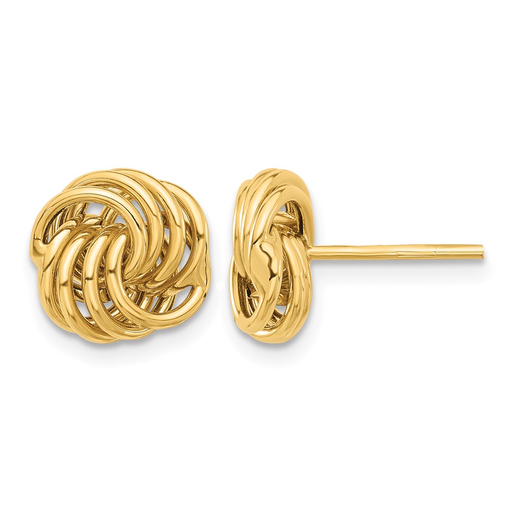 14K Polished Love Knot Post Earrings (TF2343)