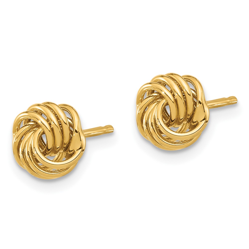 14K Polished Love Knot Post Earrings (TF2344)