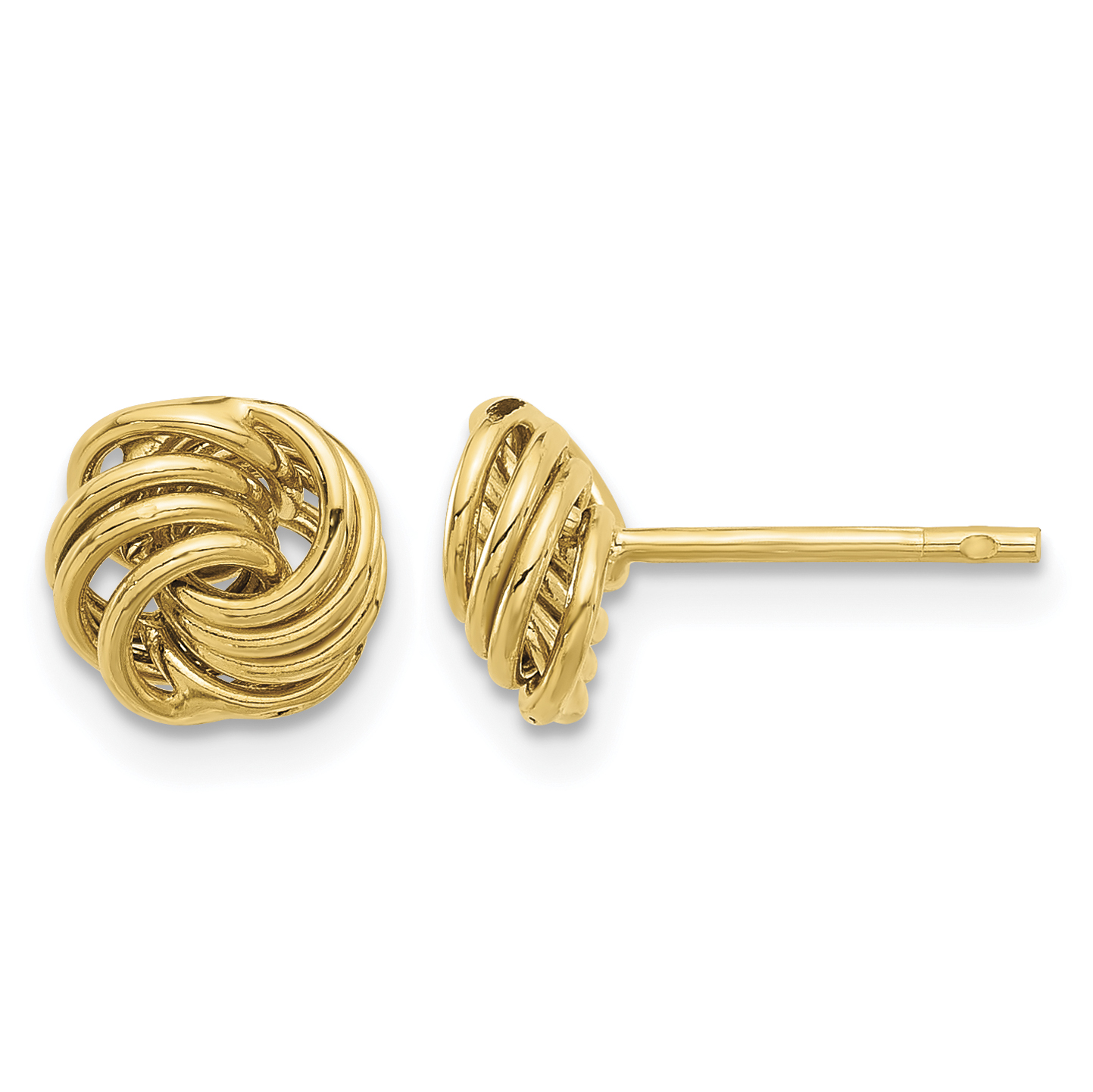 14K Polished Love Knot Post Earrings (TF2344)