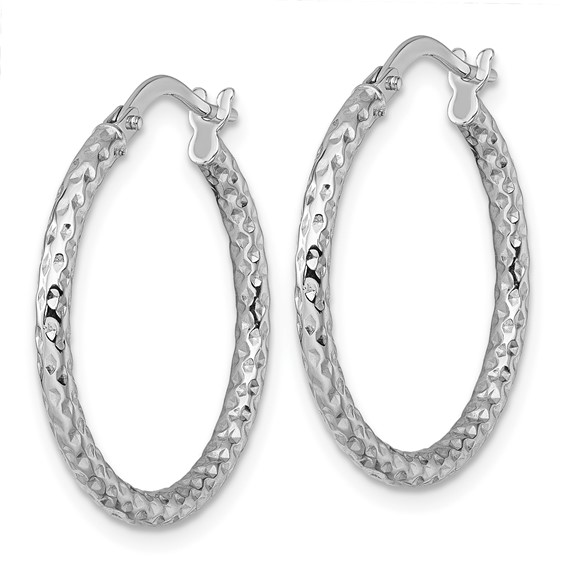 2mm Gold Diamond-cut Hoop earrings