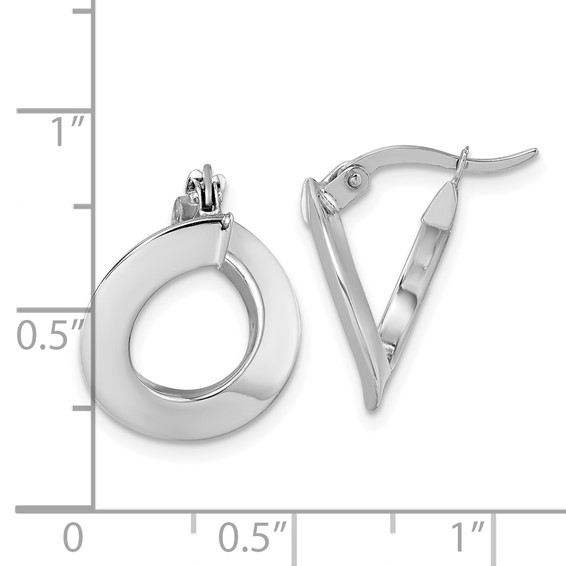 Gold Circle Twisted Hoop Earrings