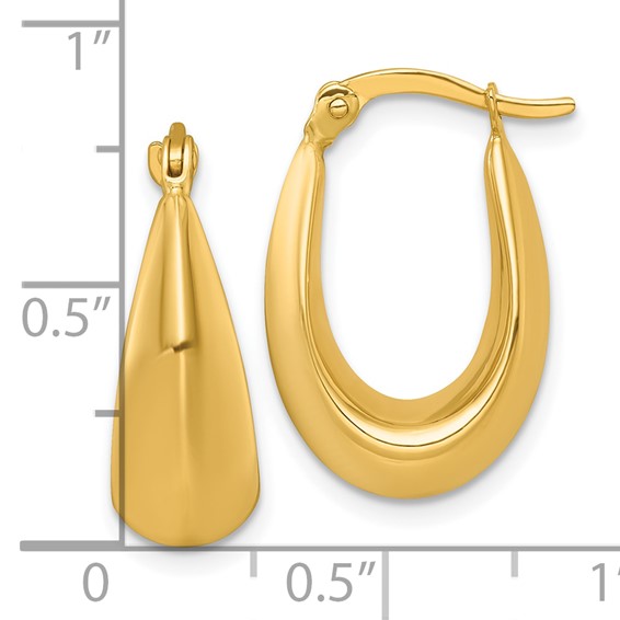 Gold Graduating Hoop Earrings