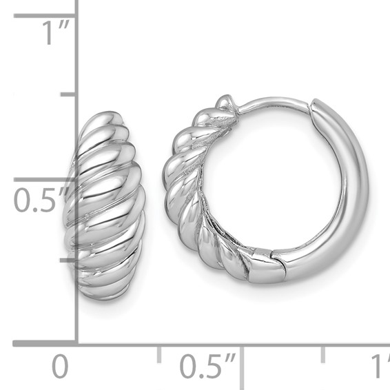 Gold Twisted Hinged Hoop Earrings