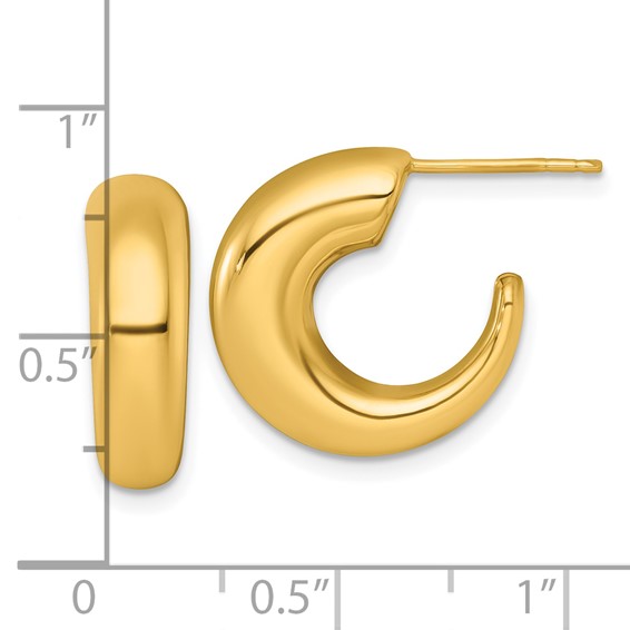 Gold Graduating C-hoop Post Earrings