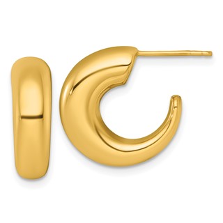 Gold Graduating C-hoop Post Earrings