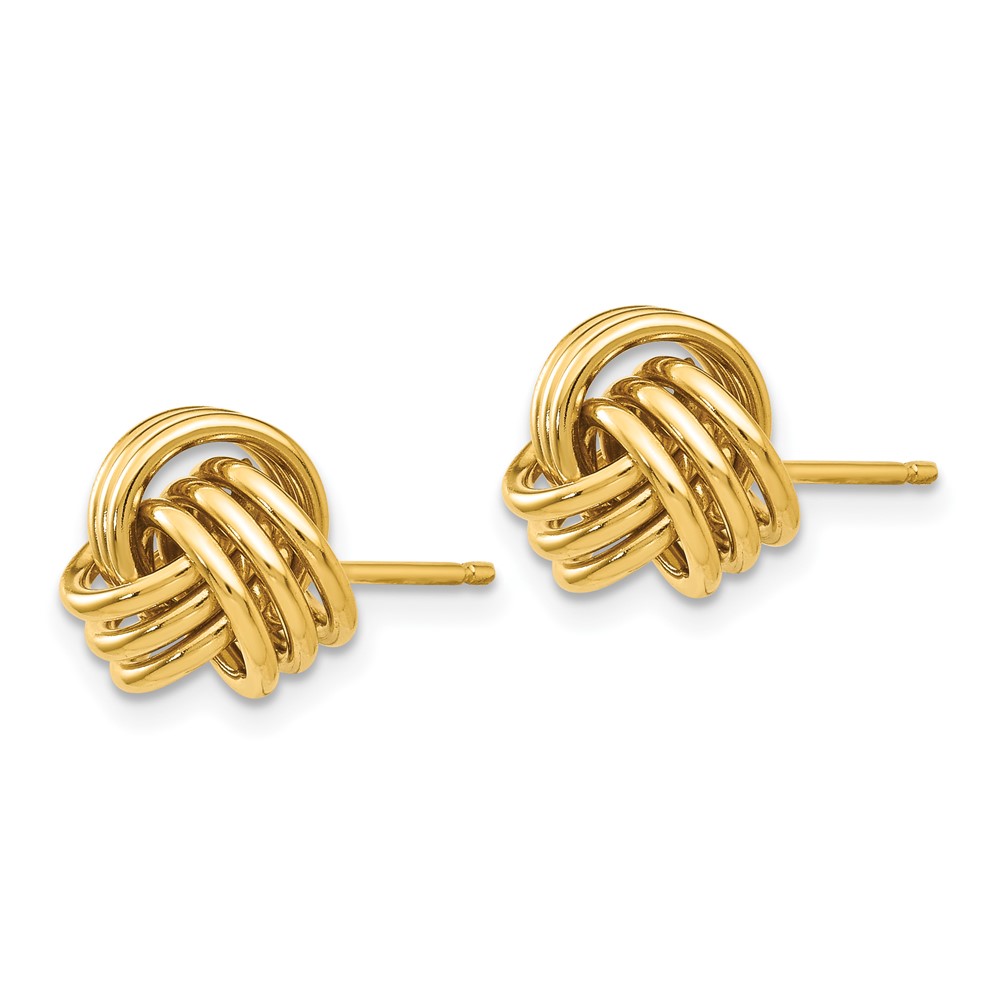 14k Polished Triple Knot Post Earrings (TF411)