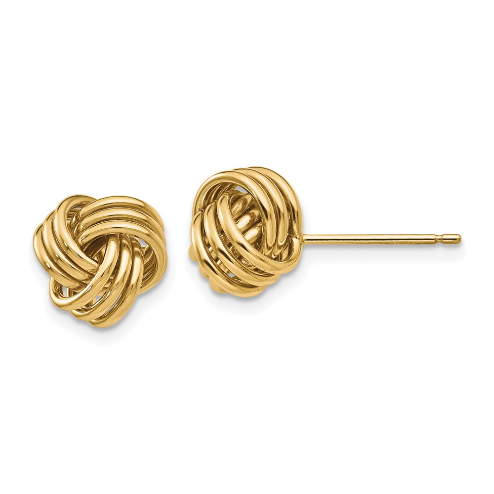 14k Polished Triple Knot Post Earrings (TF411)
