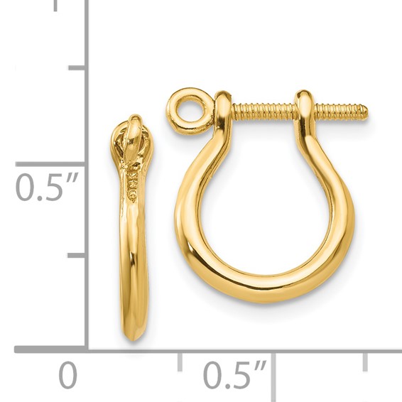 Gold Shackle Hoop Earrings