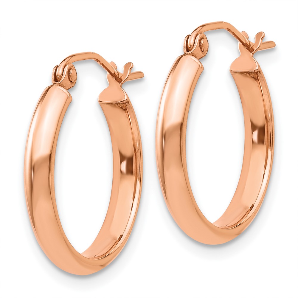 14k Rose Gold Hoop Earrings (TF569)