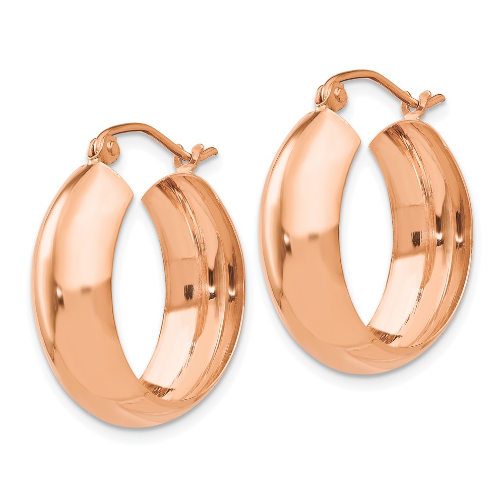 14k Rose Gold Hoop Earrings (TF571)