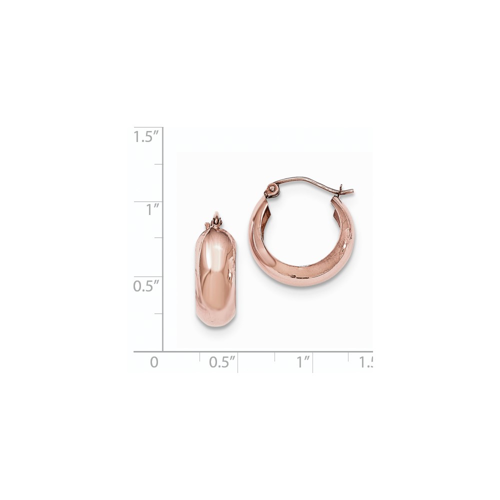 14k Rose Gold Hoop Earrings (TF572)