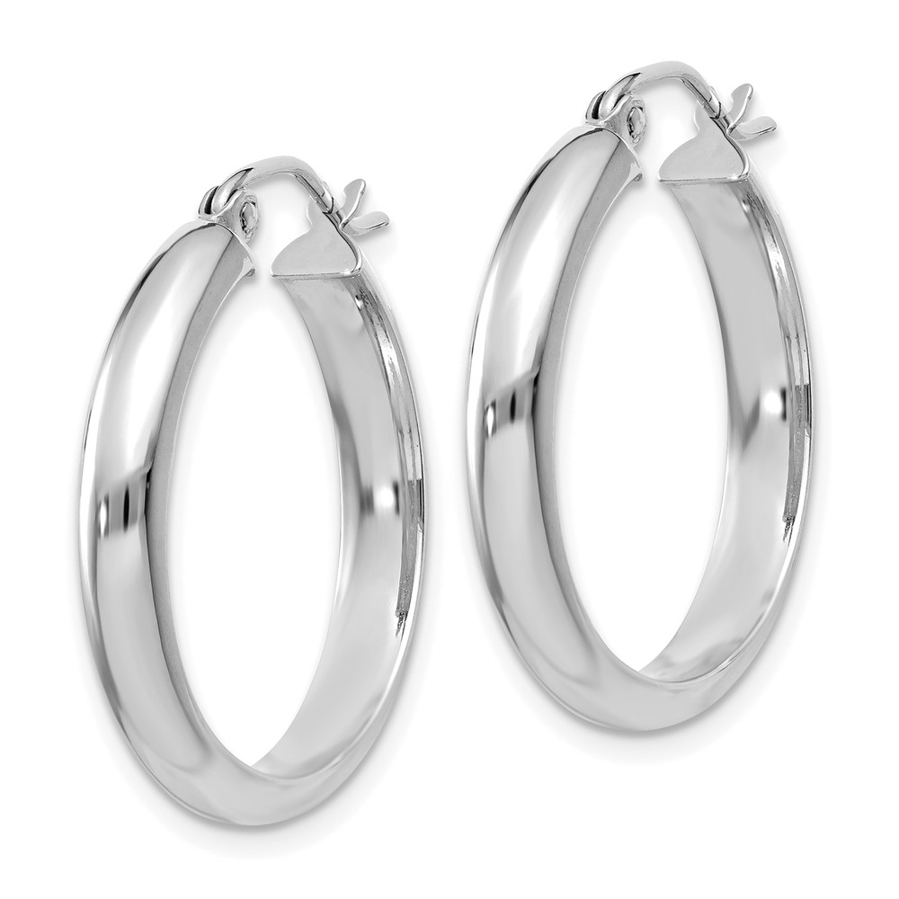 14k White Gold Hoop Earrings (TF575)