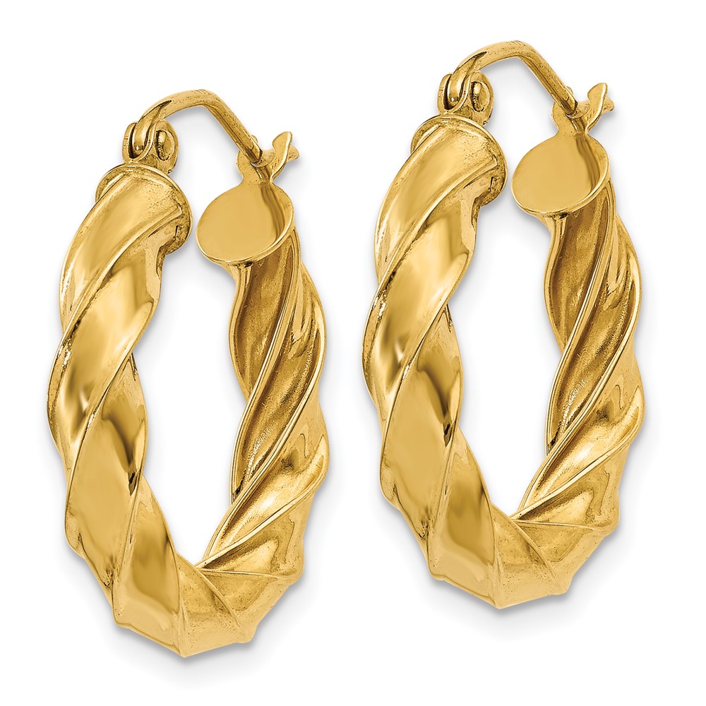 14kt Gold Twisted Hoop Earrings 14k. Is for sale online eBay