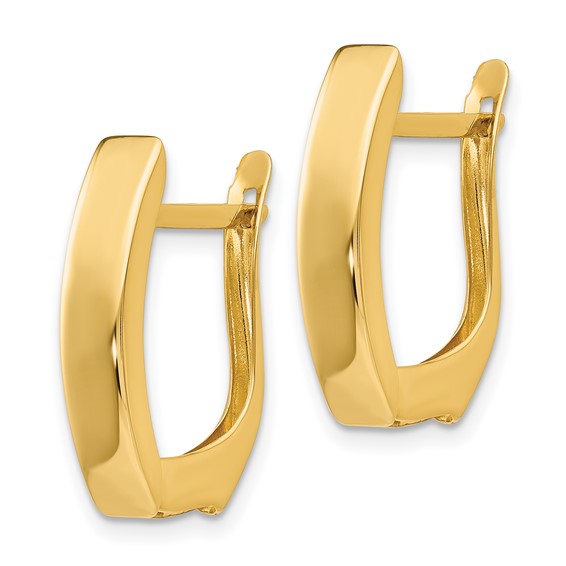 Gold Hinged Post Hoop Earrings
