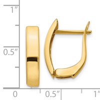 14K Gold Polished Hinged Post Earrings view 4