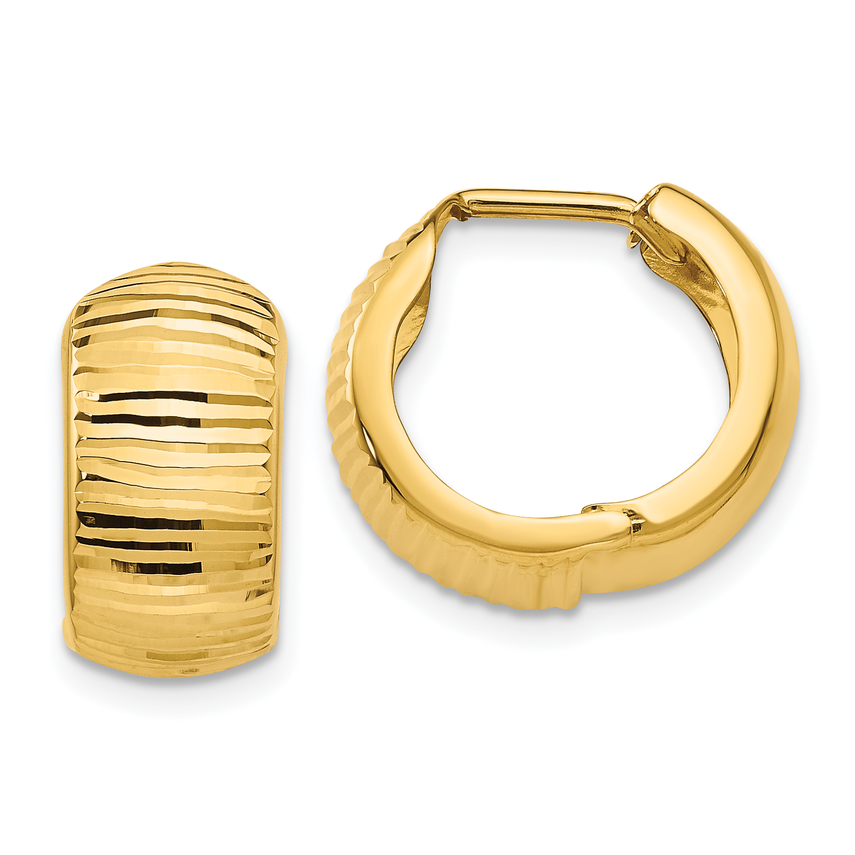 Finejewelers 14k Yellow Gold Hinged Hoop Earrings 