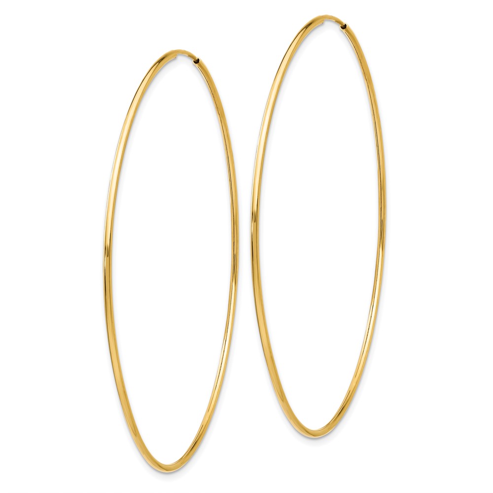 14k Polished Endless Tube Hoop Earrings (TF800)
