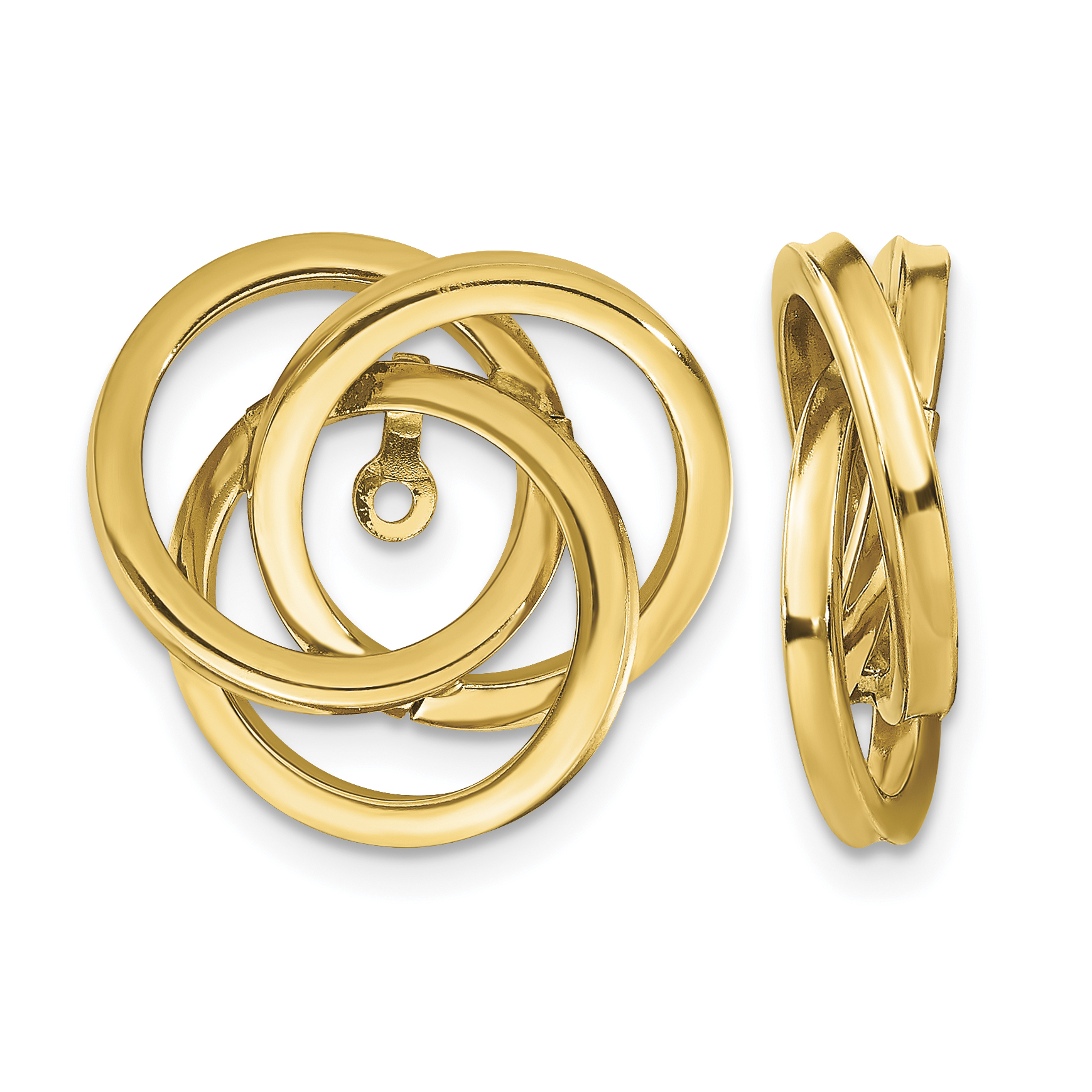 14k Polished Love Knot Earring Jackets (TH223)