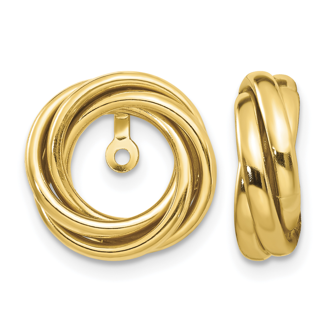 14k Polished Love Knot Earring Jackets (TH225)