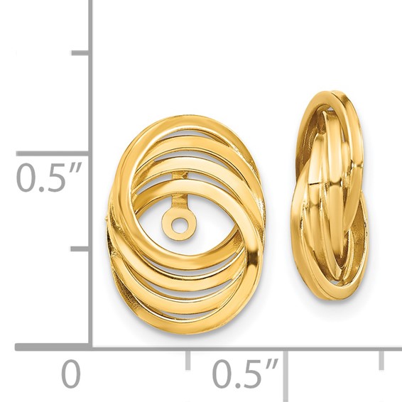 14k Polished Love Knot Earring Jackets
