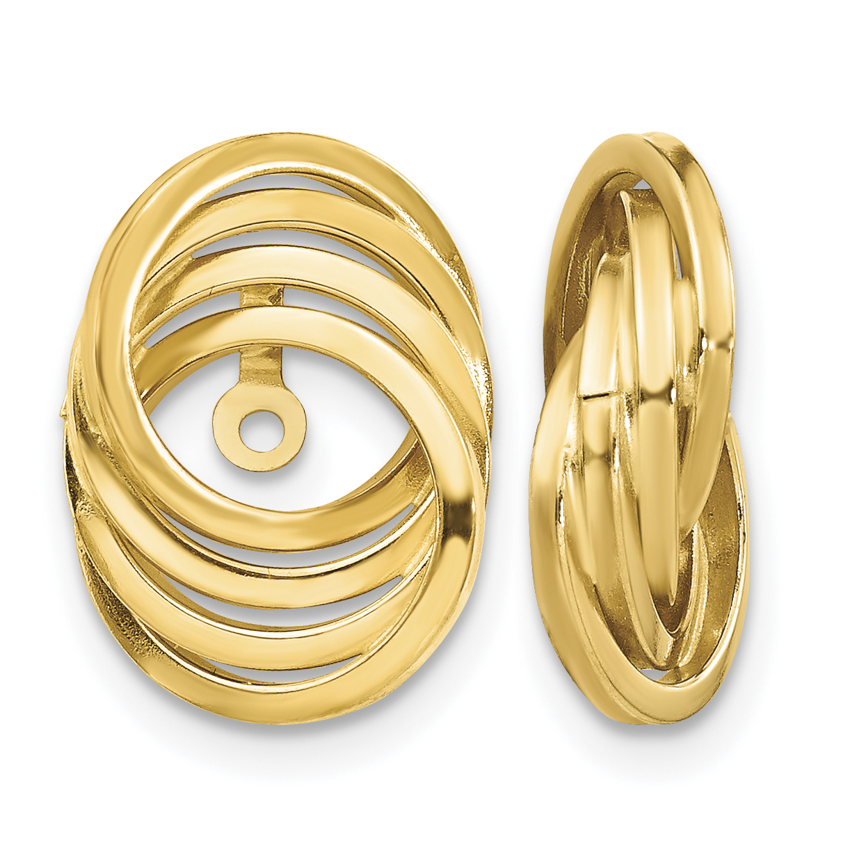 14k Polished Love Knot Earring Jackets (TH226)