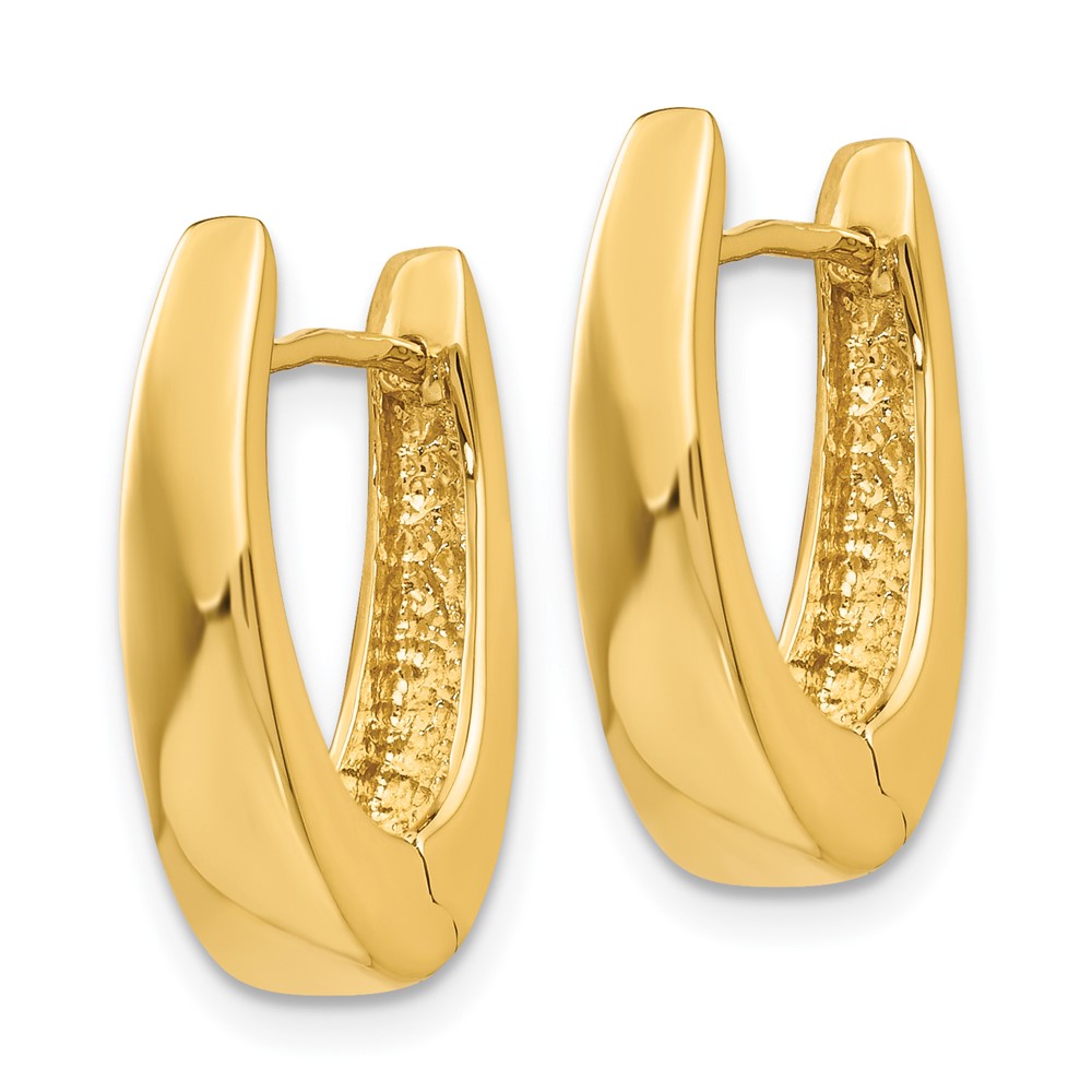 14k Polished Hinged Hoop Earrings (TH253)