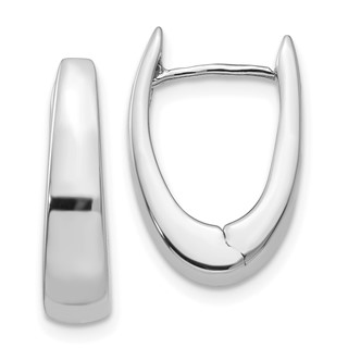 Gold Oval Hinged Hoop Earrings