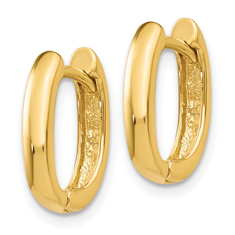 14k Oval Hinged Hoop Earrings (TH268)