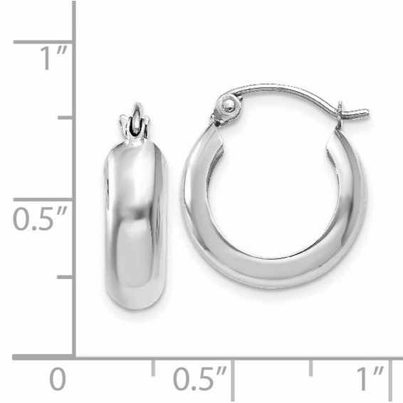 4.75mm Gold Polished Round Hoop Earrings