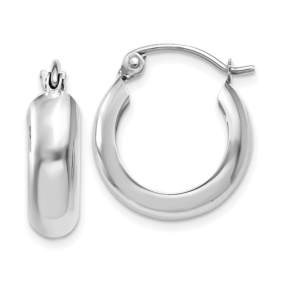 4.75mm Gold Polished Round Hoop Earrings
