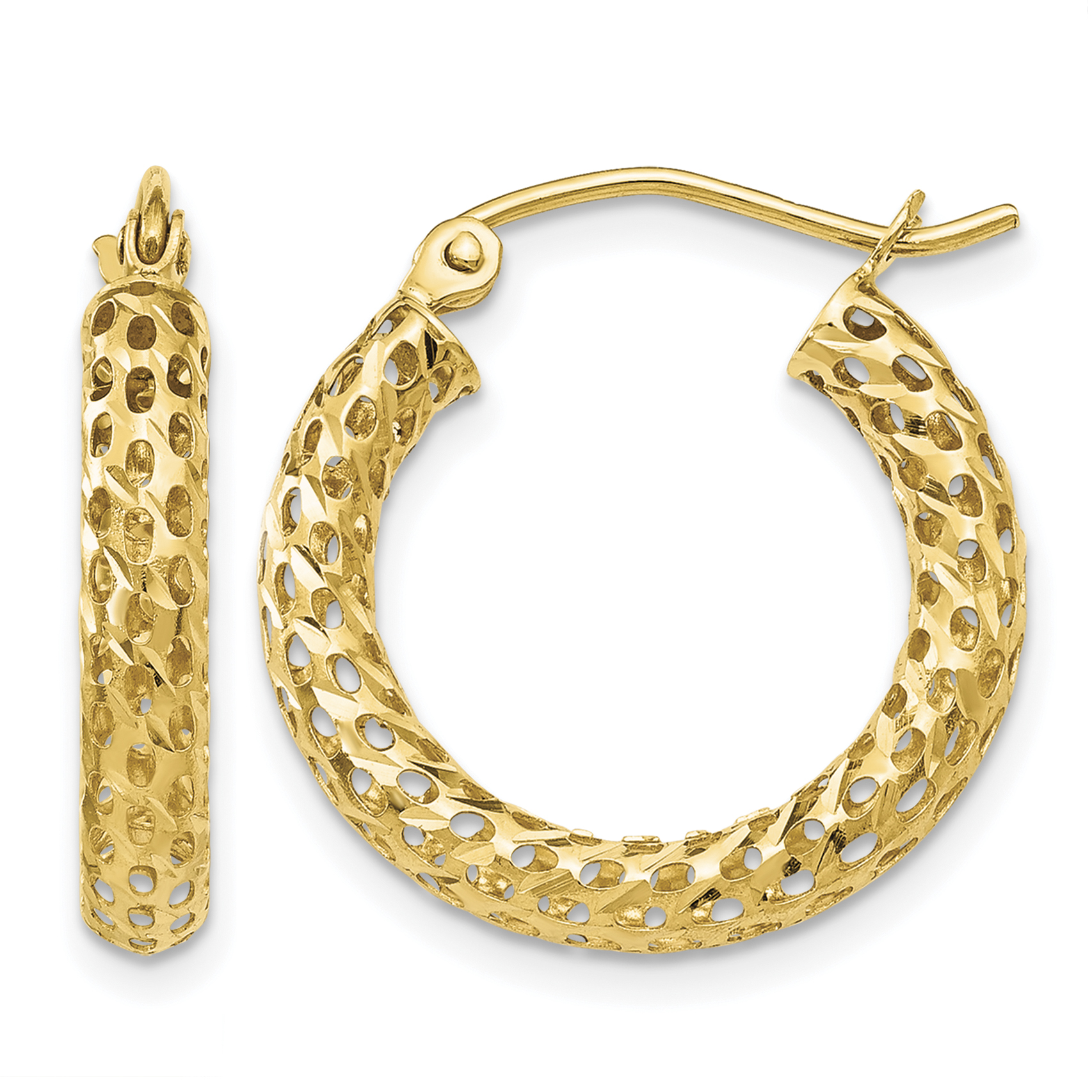 14k Mesh Hoop Earrings (TH515)