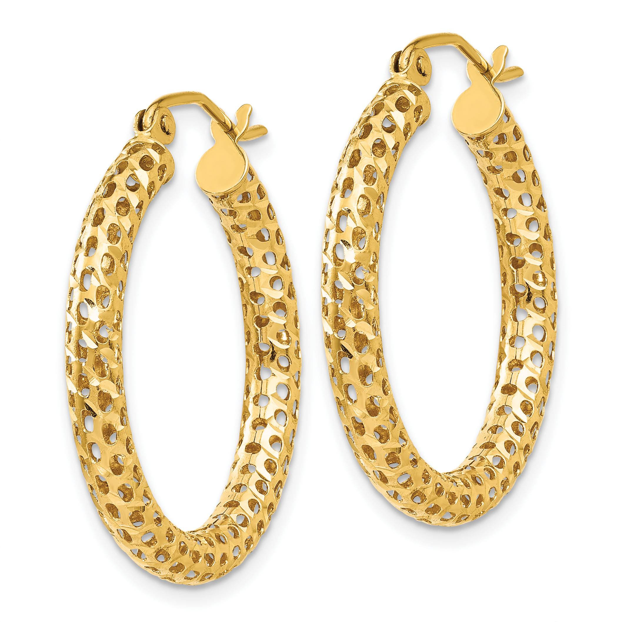14k Mesh Hoop Earrings TH516 883957291826 eBay