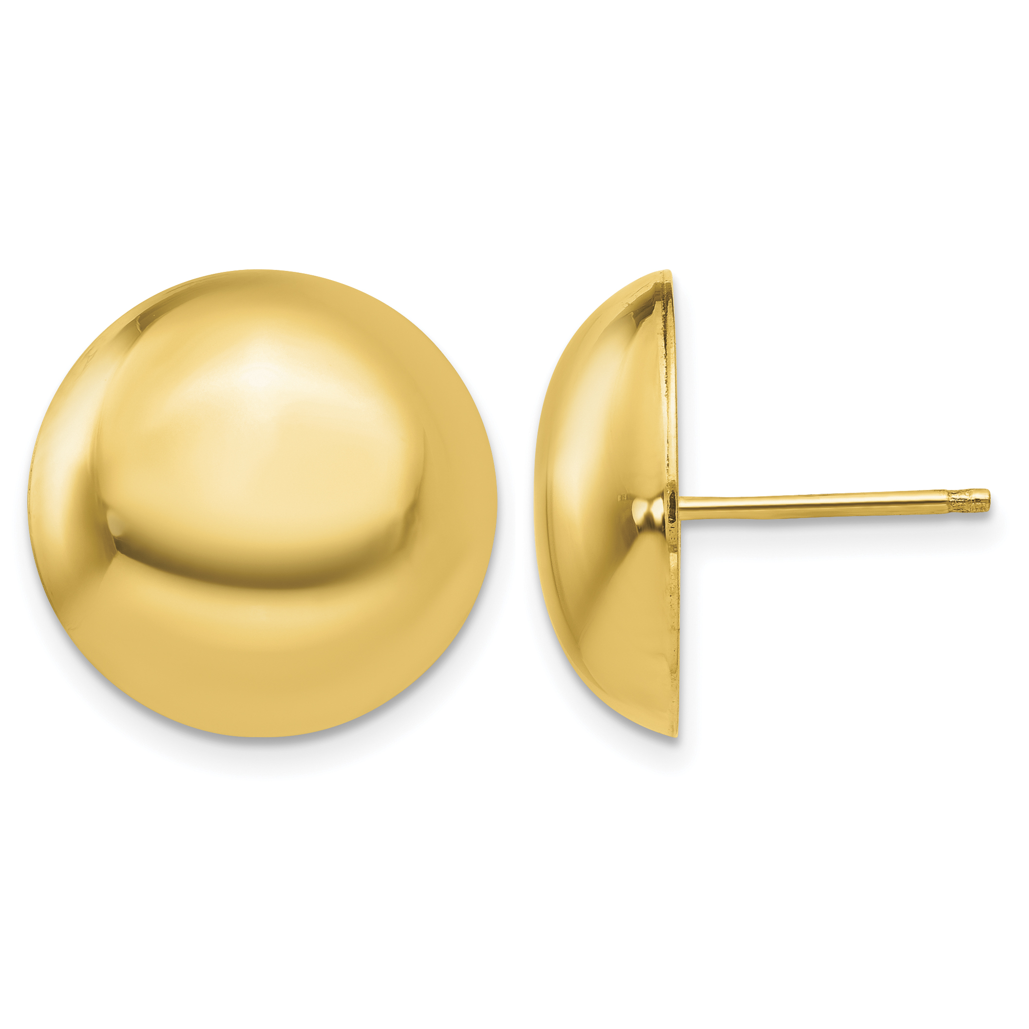 14k 15.50mm Button Post Earrings (TH654)