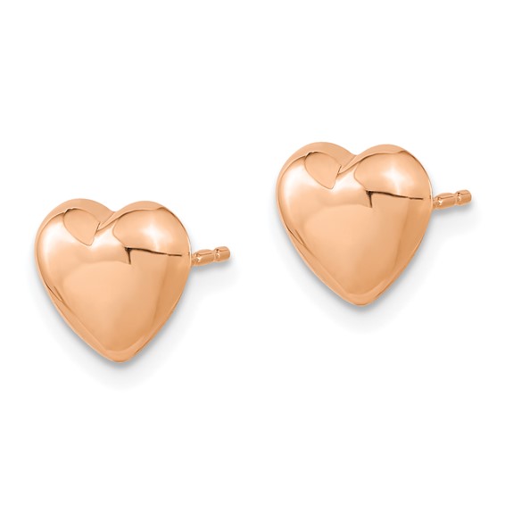 Gold Heart Post Earrings
