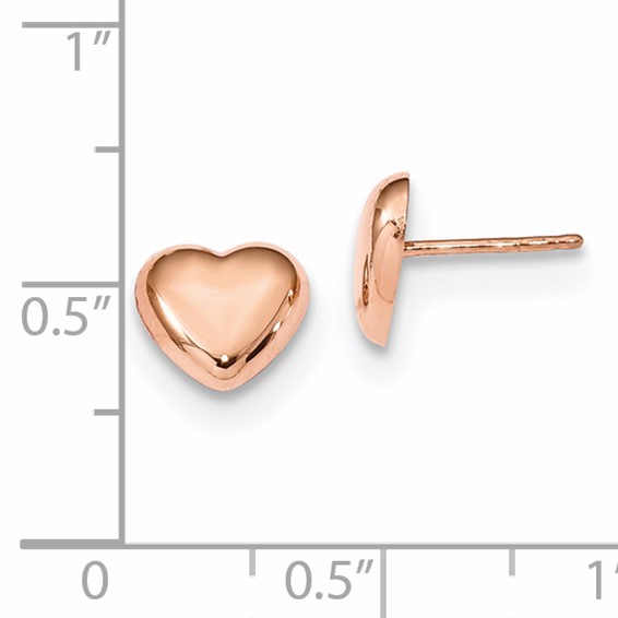 Gold Heart Post Earrings